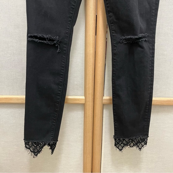 Mother The Swooner Dagger Ankle Fray Jeans in Baa Baa Black Sheep Size 26 - Picture 7 of 16